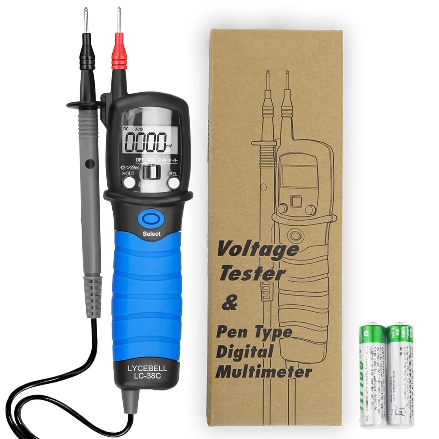 

Portable Digital Multimeter - AC/DC High Voltage Tester with Resistance, Continuity, and Diode Testing Functions