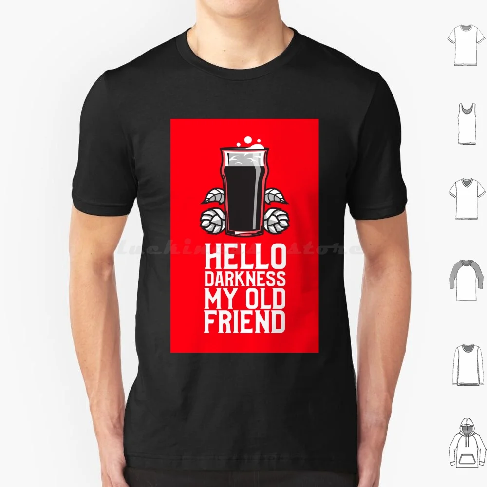 Camiseta de Hola oscuridad, mi viejo amigo, talla grande, 100% algodón, cerveza robusta, Irlanda, irlandesa, Hola oscuridad, mi viejo amigo, pinta Beergeek