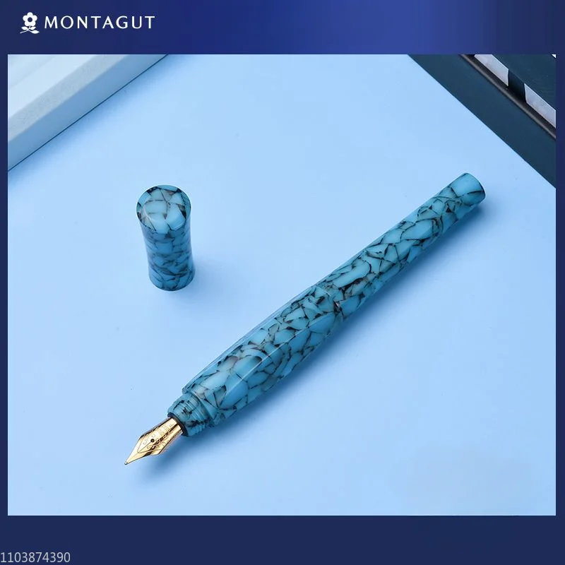 France Montagut Acrylic Fountain PenExquisite Artistic Retro Style F 0.5MM Nib Ink Pen School Student Supplies Stationery Office