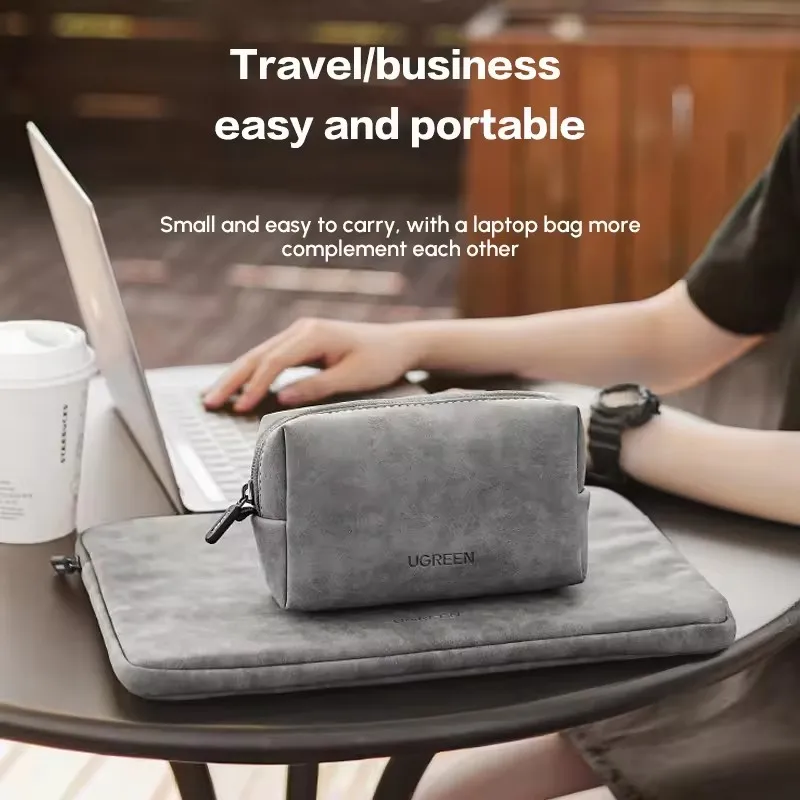 LP285 UGREEN Portable Digital Accessory Organizer High Quality Cable Organizer Zipper Bag for Chargers Earbuds Power Bank