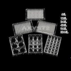 1pc 6/12/24/48/96/384 hole well Cell Culture Plates Flat Bottom Lab supplies flat Round bottom Flat TC Culet
