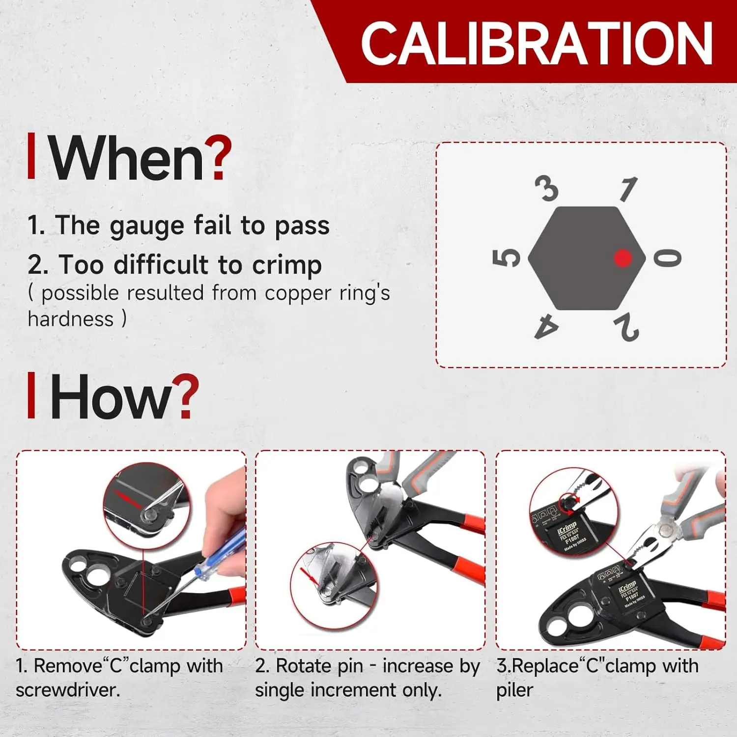 أداة تجعيد الأنابيب PEX لحلقات نحاسية مقاس 1/2 و3/4 بوصة، تصميم مدمج للمساحات الضيقة