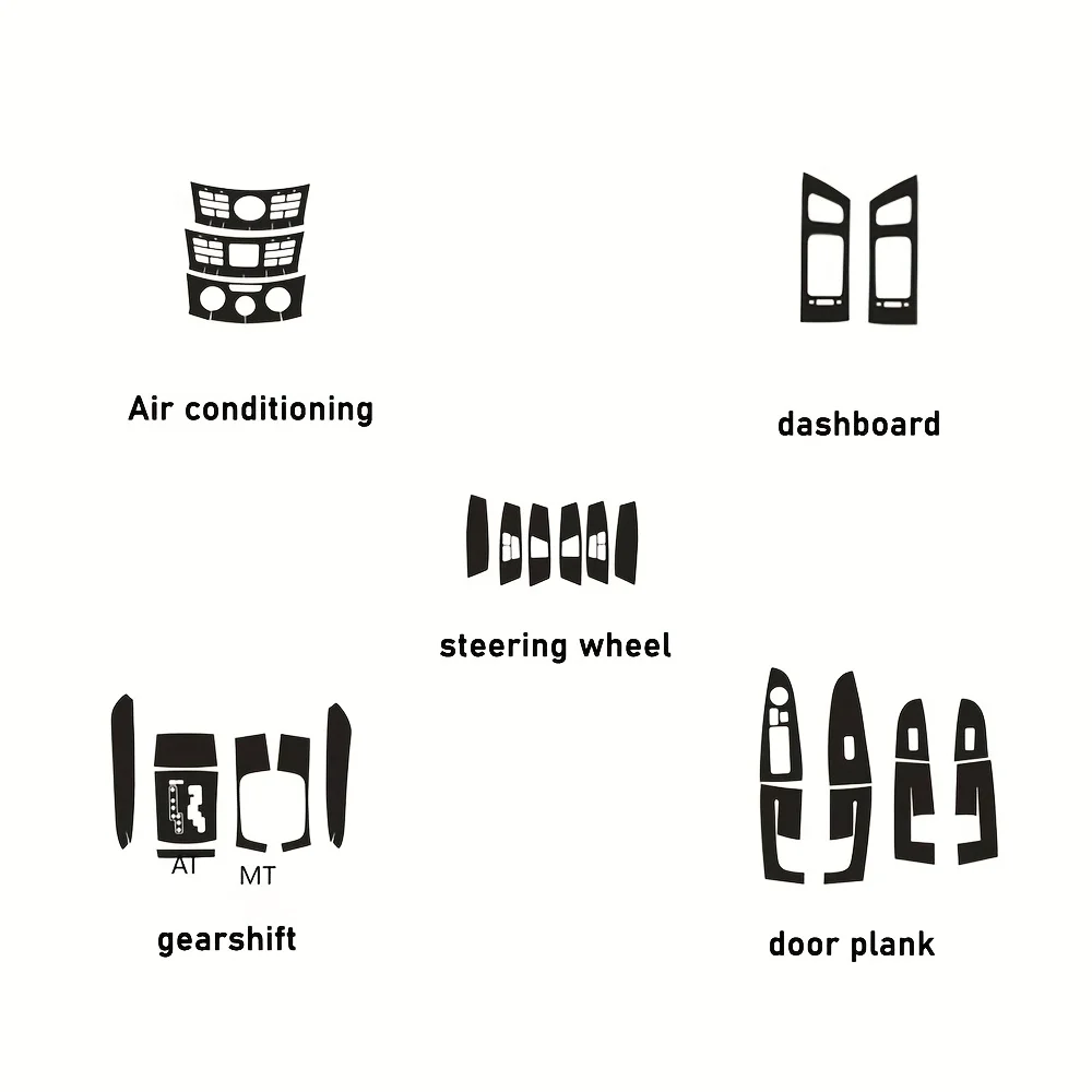 

For Hyundai Elantra 4HD 2008-2016 Interior Central Control Panel Door Handle Carbon Fiber Stickers Decals Car styling Accessorie