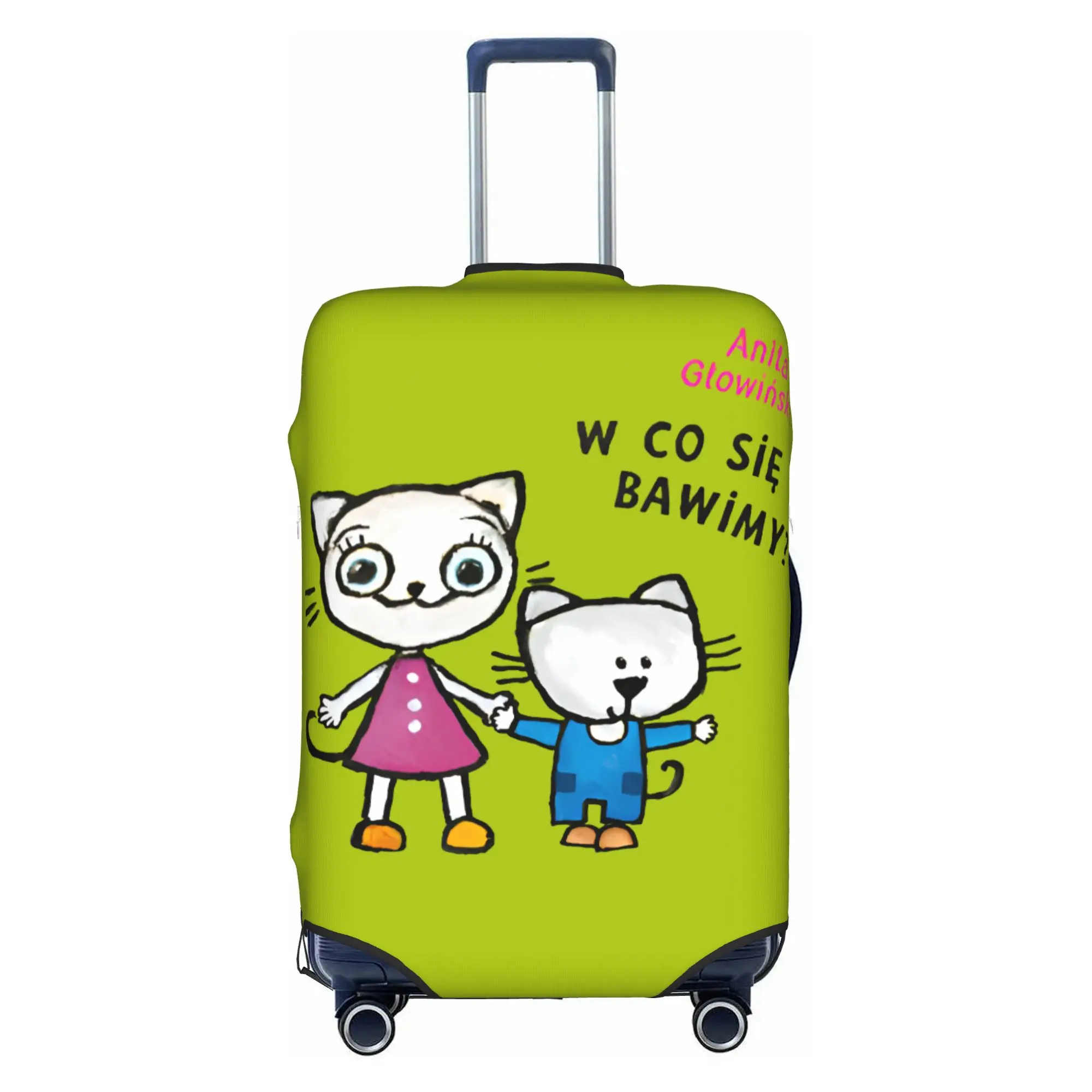 Custom Kicias Kocias Luggage Cover Cute Poland Cartoon Pattern Suitcase Protector Covers Suit For 18-32 inch