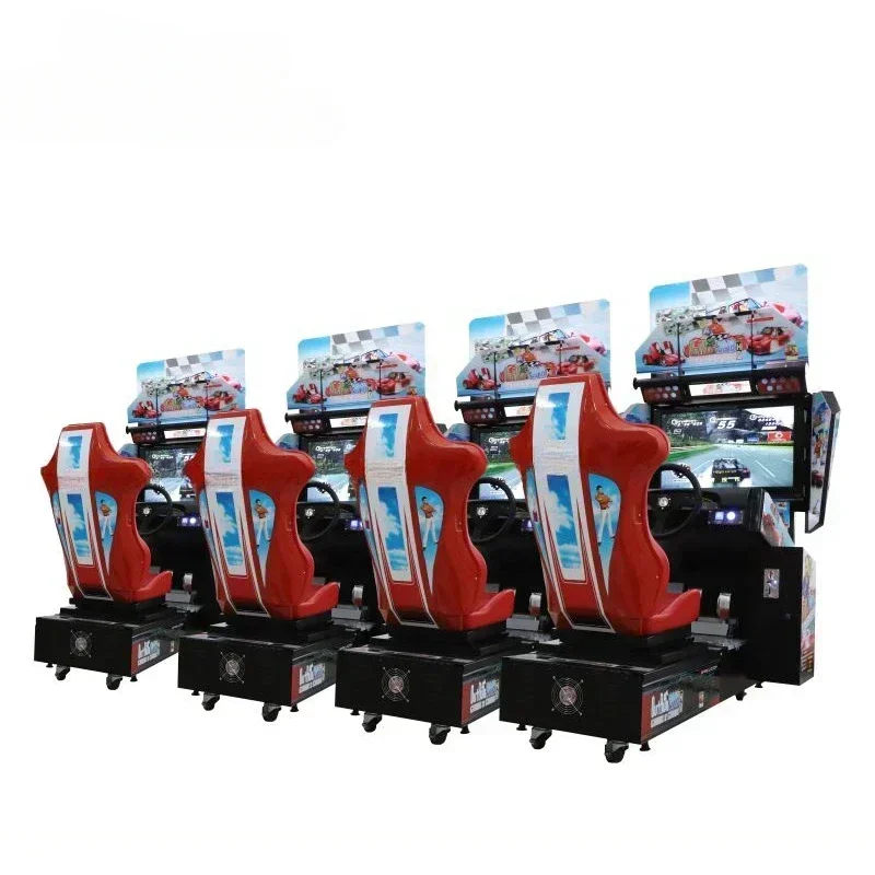 

Factory Coin Operated Arcade Car Full Motion Simulator 4d Driving Game Machine Cockpit Outrun 32 Car Sim Racing Games Simulator