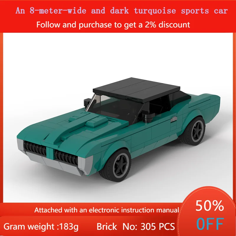 

305 деталей, модель строительного блока MOC, автомобиль 8 ширины для мальчиков, взрослых, детей, игрушка, Рождественский подарок