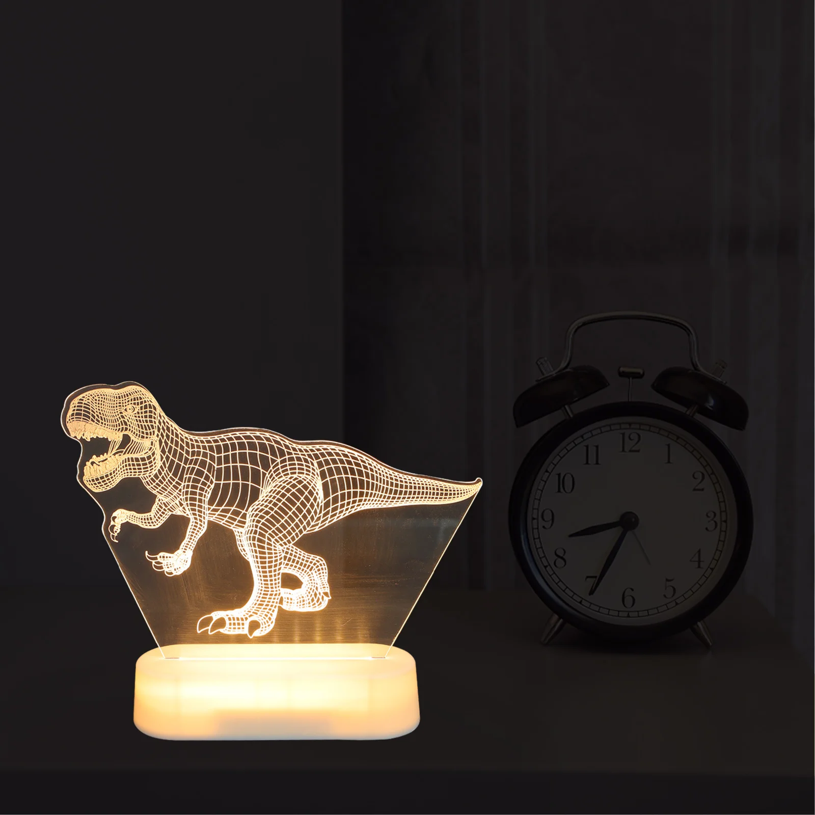 ديناصور أباجورة ثلاثية الأبعاد LED ديناصور ضوء الليل لينة توهج المحمولة غرفة نوم منضدة الإضاءة لطيف دينو مصابيح طاولة