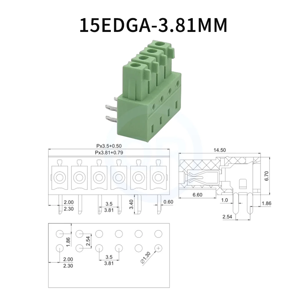 (5 قطعة) 15EDGA 15EDGB 3.81 مللي متر المكونات في محطة كتلة مجلس إلى مجلس موصل لحام PCB الزاوية اليمنى/مستقيم 3.81 2EDGA/2EDGB