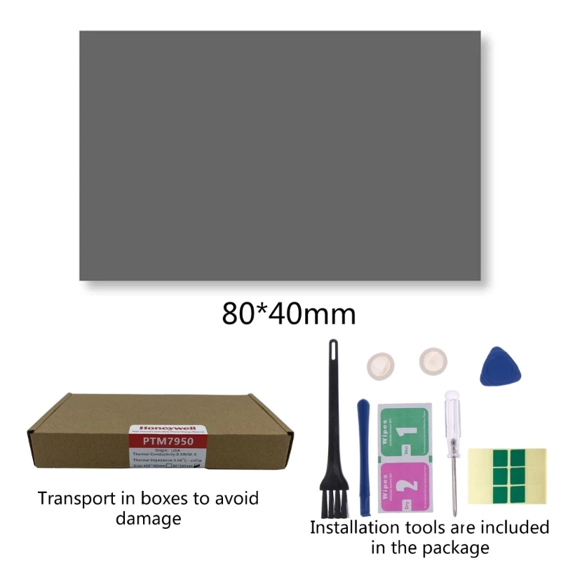 Thermal Conductive Pad Honeywell- PTM7950 Phase Change Silicone Pad MaterialLaptop CPU GPU Silicone Grease Pad Drop Shipping