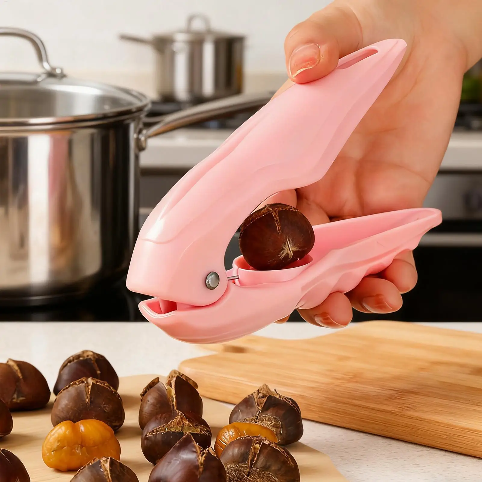 new Stainless Steel Nut Cracker Tool Manual Pecan Walnut Chestnut Opener For Home Kitchen Restaurant Easy Shelling