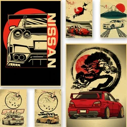 JDM Auto Kraft Paper Japan Racing Classic Home Décor Life Poster Vintage High Quality Printing