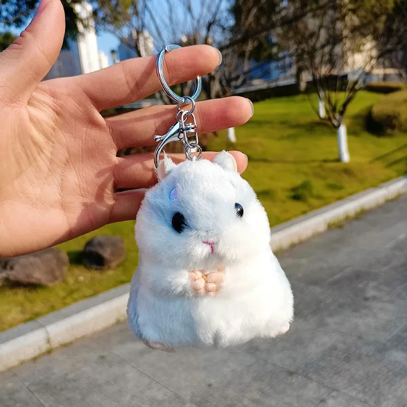 Jouets en peluche doux et mignons, sac à dos Kawaii, pendentif, porte-clés, animaux en peluche, jouets pour enfants, cadeau d'anniversaire pour filles, poupée Hamster