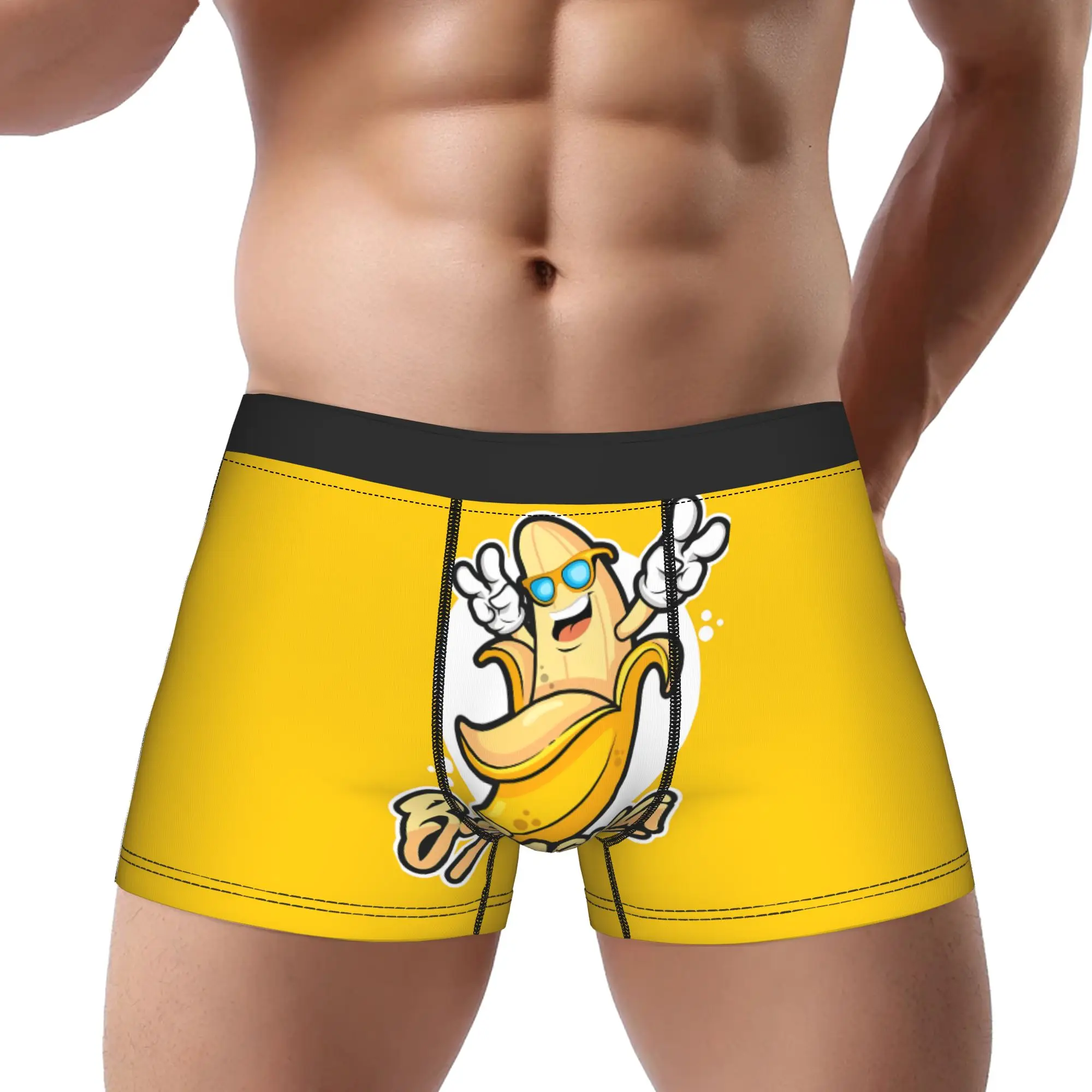 

Big Banana Underwear Man Polyester Boxer Briefs Underpants Printed