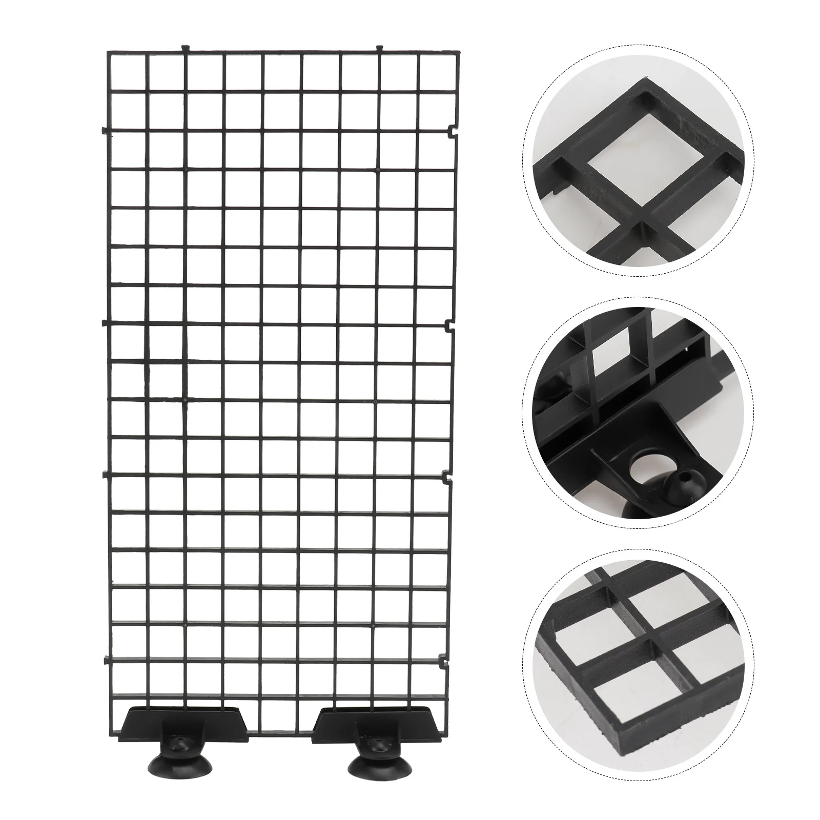 

Fish Breeder Net Big Size Black Plastic Mesh Segregation Board Aquarium Clamps Fish Survival Rate Increase Filter Grid Plate