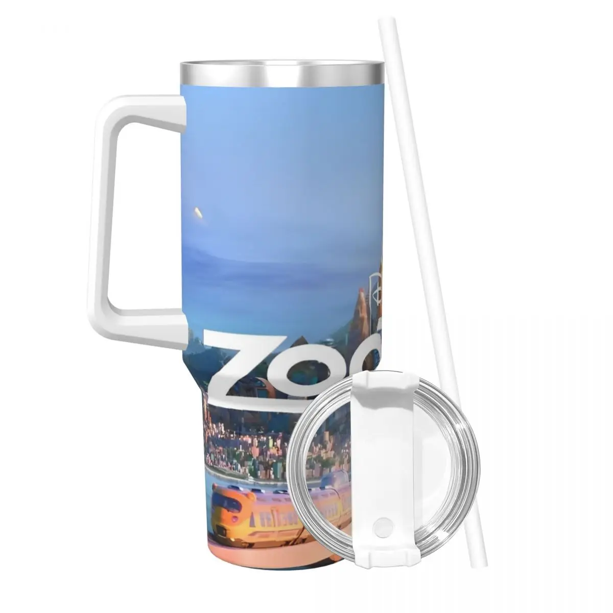 Zootopia Tumbler Hot Drinks Water Bottle Leakproof Stainless Steel Thermal Mug Design Beach Car Mugs