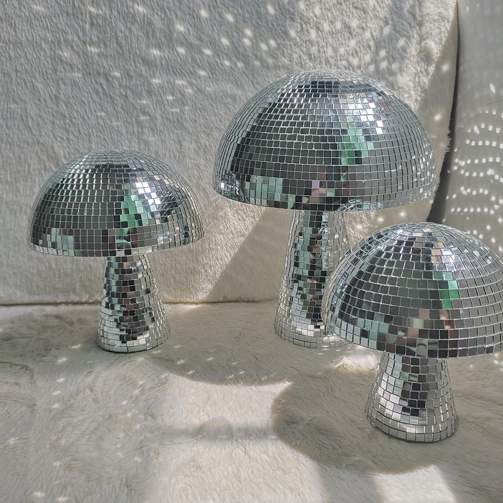 Mushroom Disco Ball For Home Decorations Party Decor Mirror Disco Ball Mushroom Shape Wedding Decoration Disco Ball Home Decor