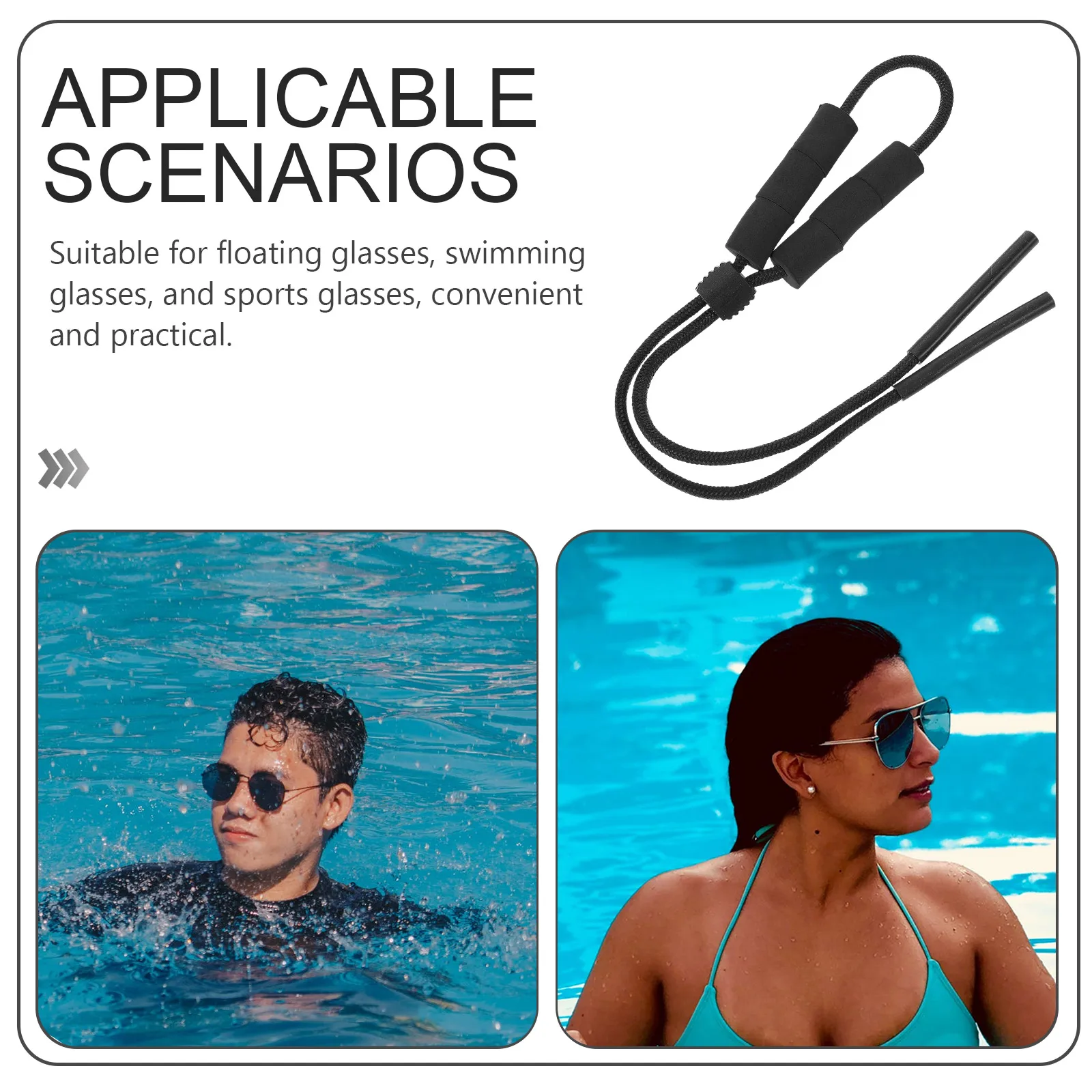 

Floating Glasses Lanyard Eyeglass Lanyards Eyewear Retainer Strap Sunglasses Eyeglasses Cord Retainers Foam Miss