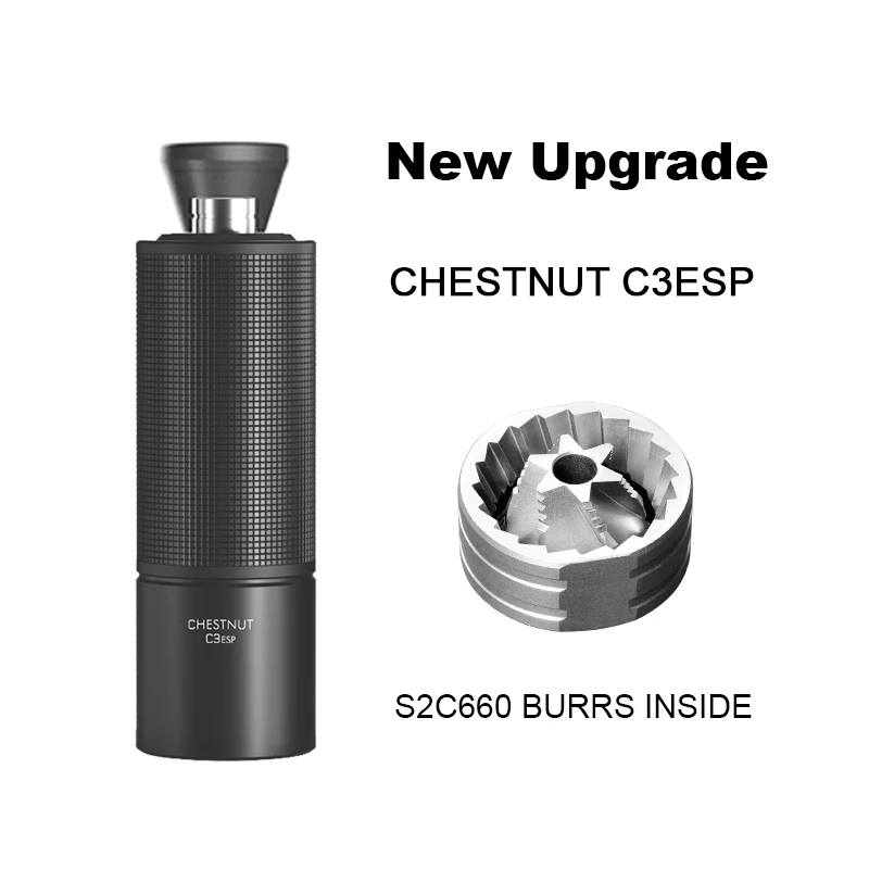 TIMEMORE Kastanje C3S / C3ESP Handmatige koffiemolen Upgrade Volledig metalen behuizing en antislipontwerp Draagbare molen S2C Burr Inside