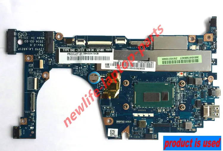 

used for Lenovo YOGA2 13 motherboard with i5 CPU ZIVY0 LA-A921P DDR3 maiboard 100% test fast ship