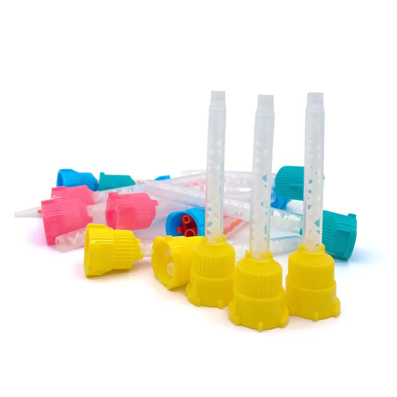 50/100Pcs Dental Silicone Rubber Conveying Head Disposable Mixing Color Tube Impression Materials Dentistry Tool