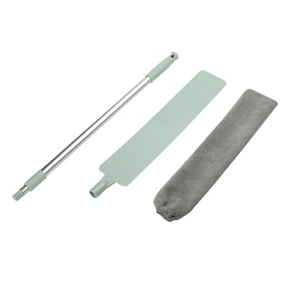 Efficient Retractable Dust Cleaner with Bendable Microfiber Head Extendable Handle Removable Design for Kitchen Bathroom Use