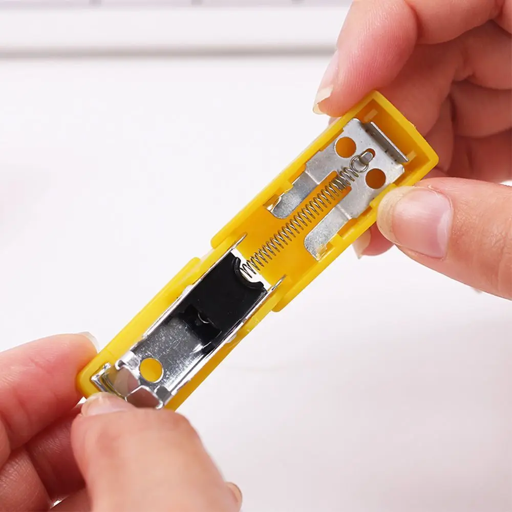 Mini Teacher Office Accessories Tool Stationery Finisher Paper Binding Stapler Set