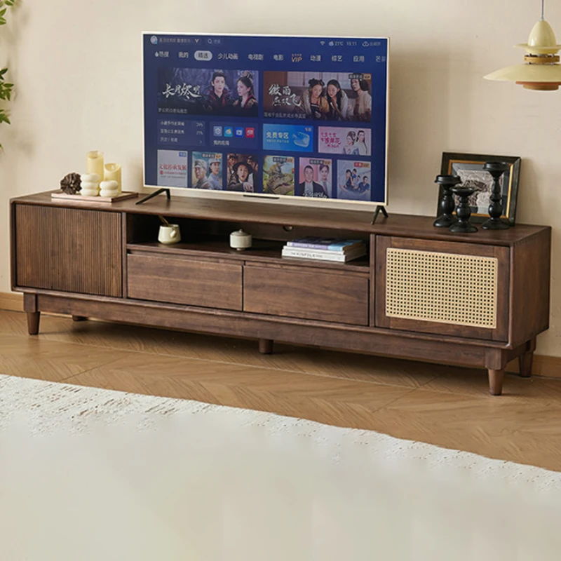 

Напольная деревянная тумба под телевизор в скандинавском стиле, минималистичный современный дизайн, полка для хранения, мебель для гостиной, домашняя мебель