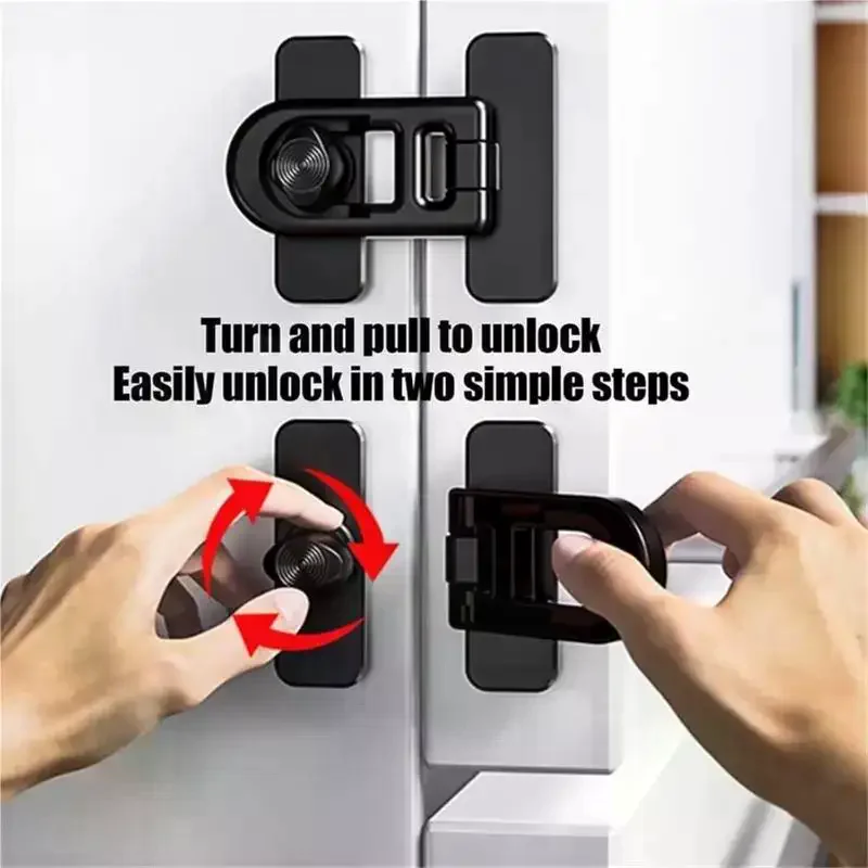 Refrigerator Lock Baby Child Safety Lock - Fast And Easy Adhesive Cabinet Drawer Lock Mult 2PCS