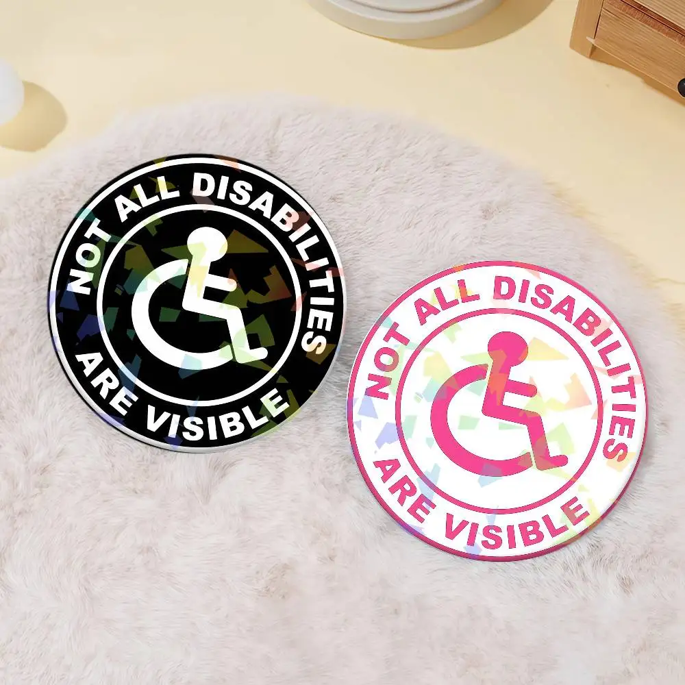 Creative Geometric Disability Badge Set Glass Shine Brooches Lapel Backpack Costume Gifts Decoration Birthday