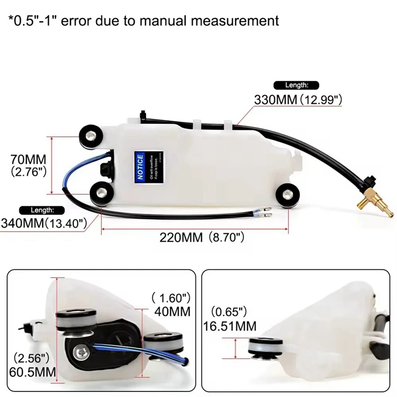 1200-8M0063190 Outboard Engine Oil Tank Assembly For Mercury Optimax Sportjet 135HP - 240HP 833069T6. 833069T9