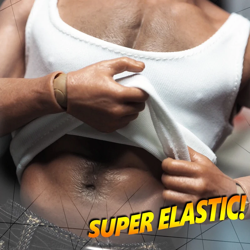 店内FB01 1/6スケールアクションフィギュア男性用服 強力ストレッチローネックベスト スリムフィット12インチ筋肉質男性ボディフィギュア用