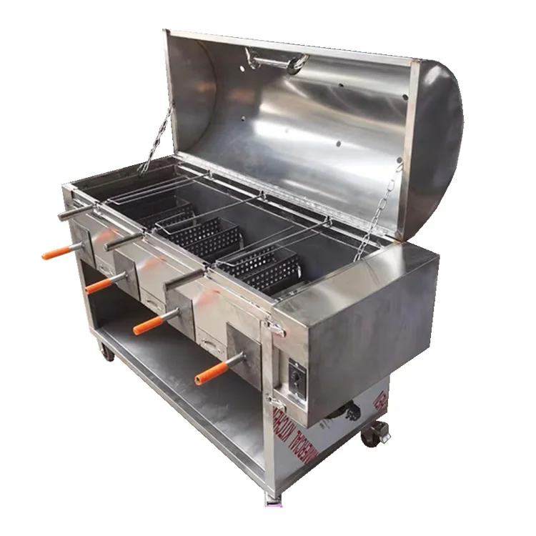 

3-Head charcoal grill electric grill