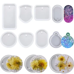 Round Keychain Mold Silicone Resin Molds Circle Keychain Pendant with Hole Jewelry Making Epoxy Casting for DIY Crafts