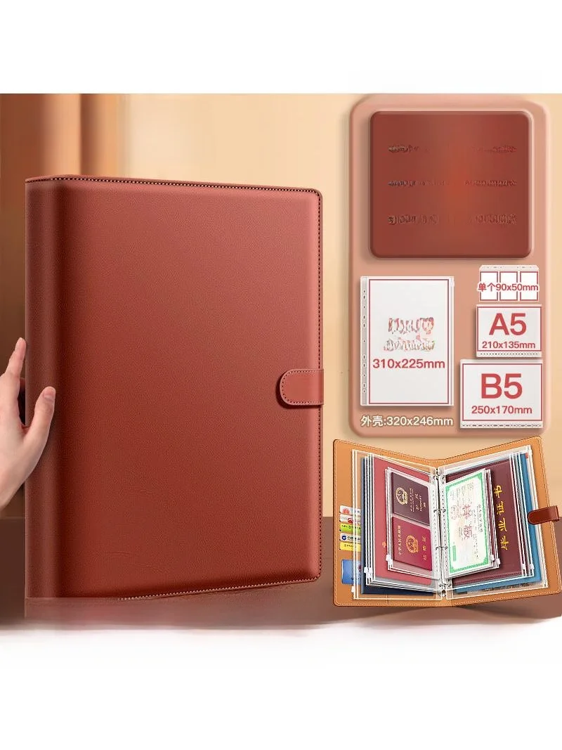 family-document-storage-bag-certificate-file-folder-pregnant-women's-maternity-check-file-folder-house-deed-document-bag
