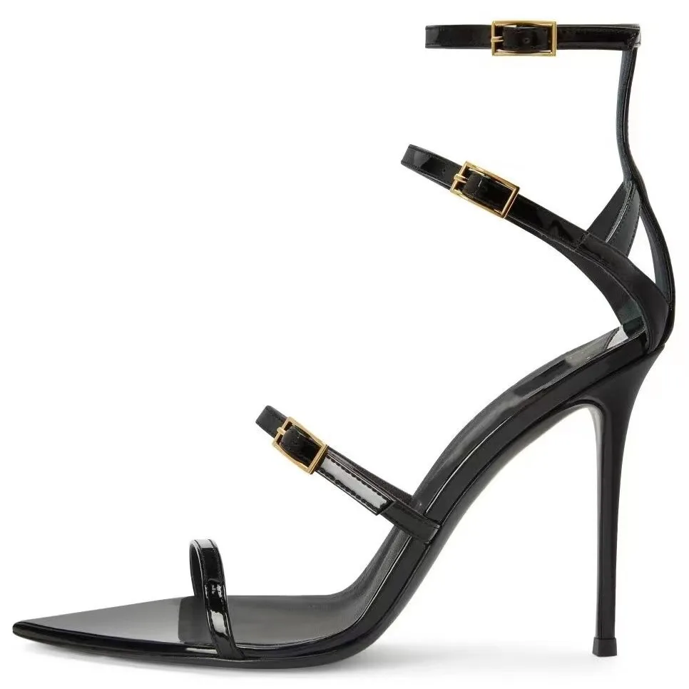 Summer New Slim Heels, Ultra High Heels, One Belt Sandals Fashionable  Versatile Pointed European and American Open Toe Sandals