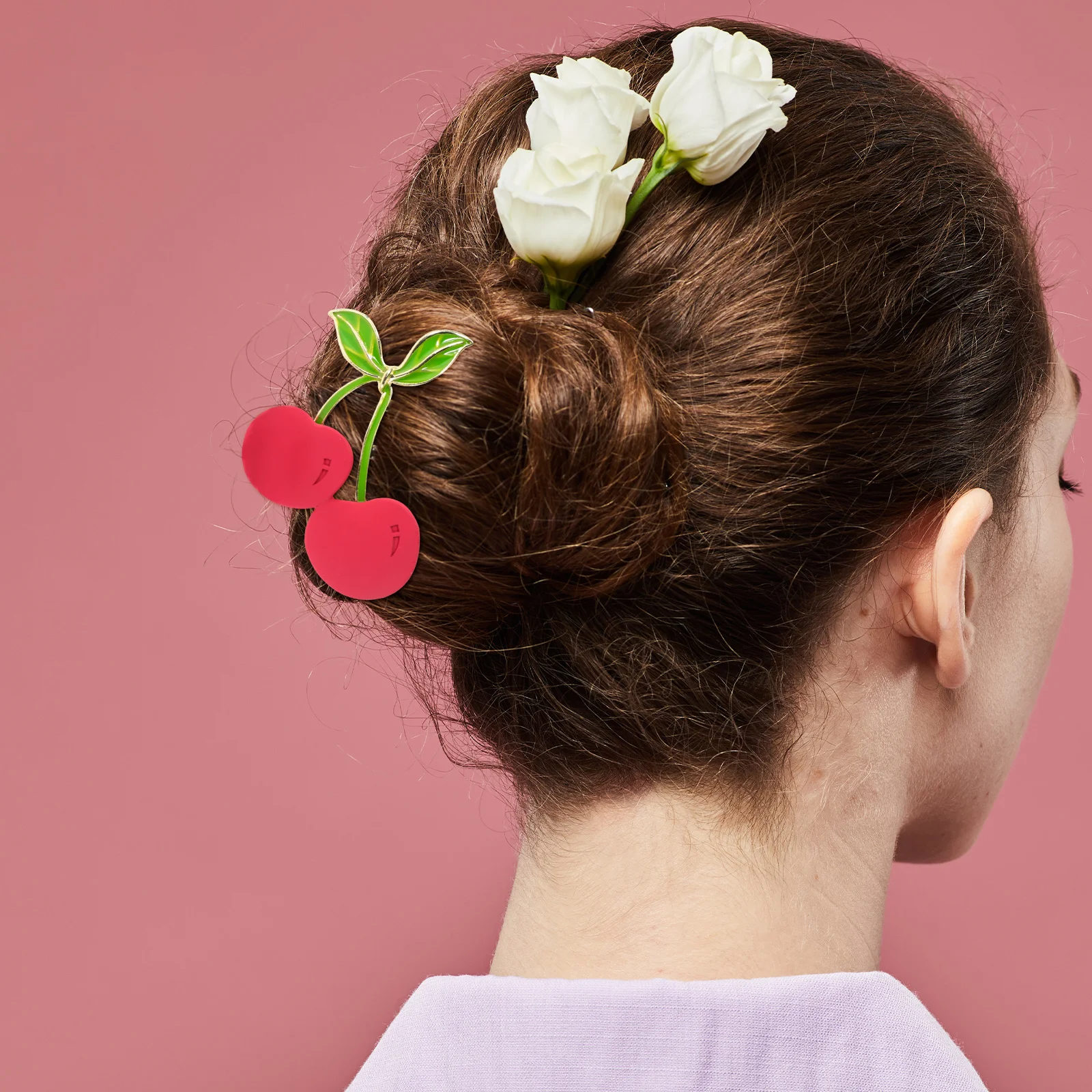 

Cherry Hair Clips Cute Cartoon Accessories for Cherry Hair Accessories For Women Girls Women High Ponytails Updos Durable Sweet