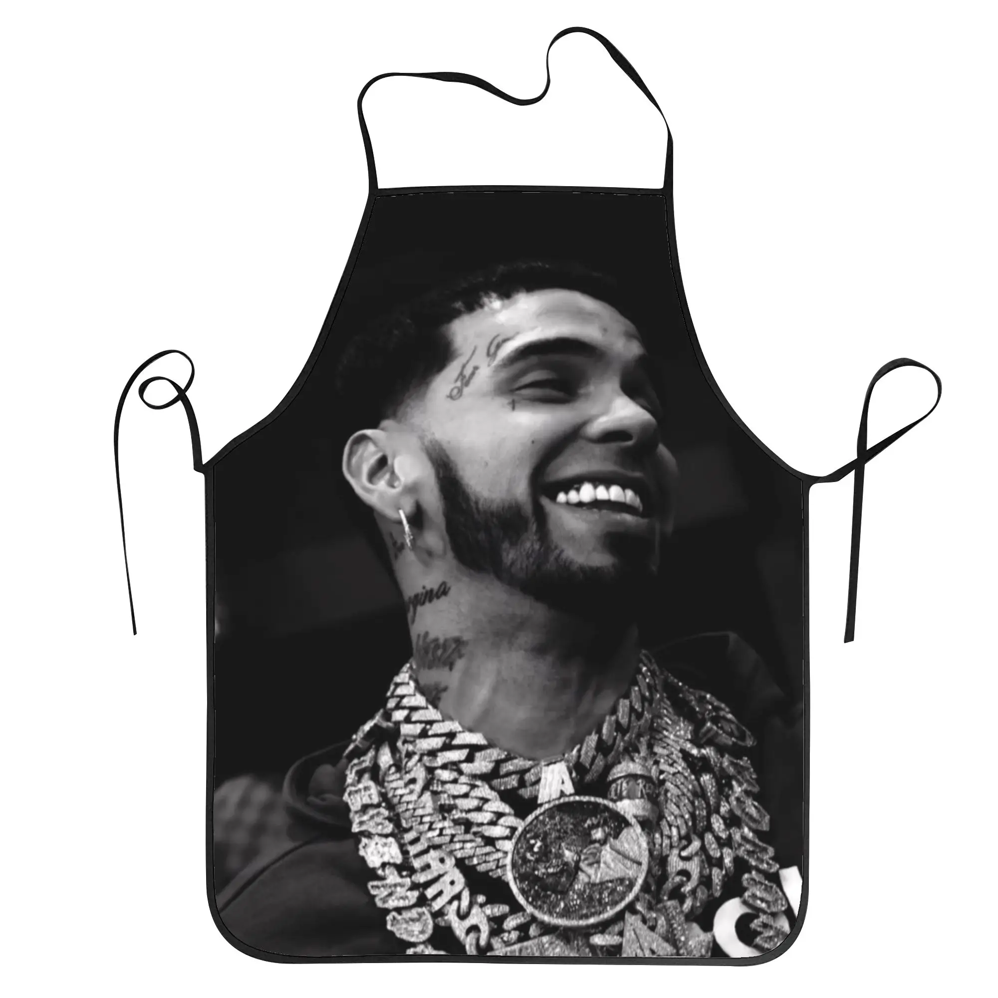 

Фартук с принтом рэпера Ануэль АА, милый фартук для уборки и кухни, аксессуары для дома, фартуки для взрослых без карманов