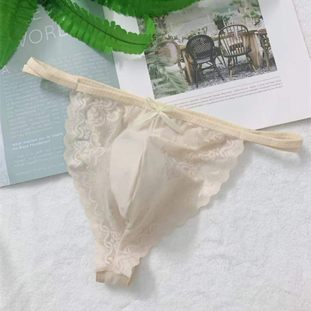 Seamless Mens See Through Lace Thongs G String Underwear Breathable Stretch Pouch Comfortable for Everyday Wear