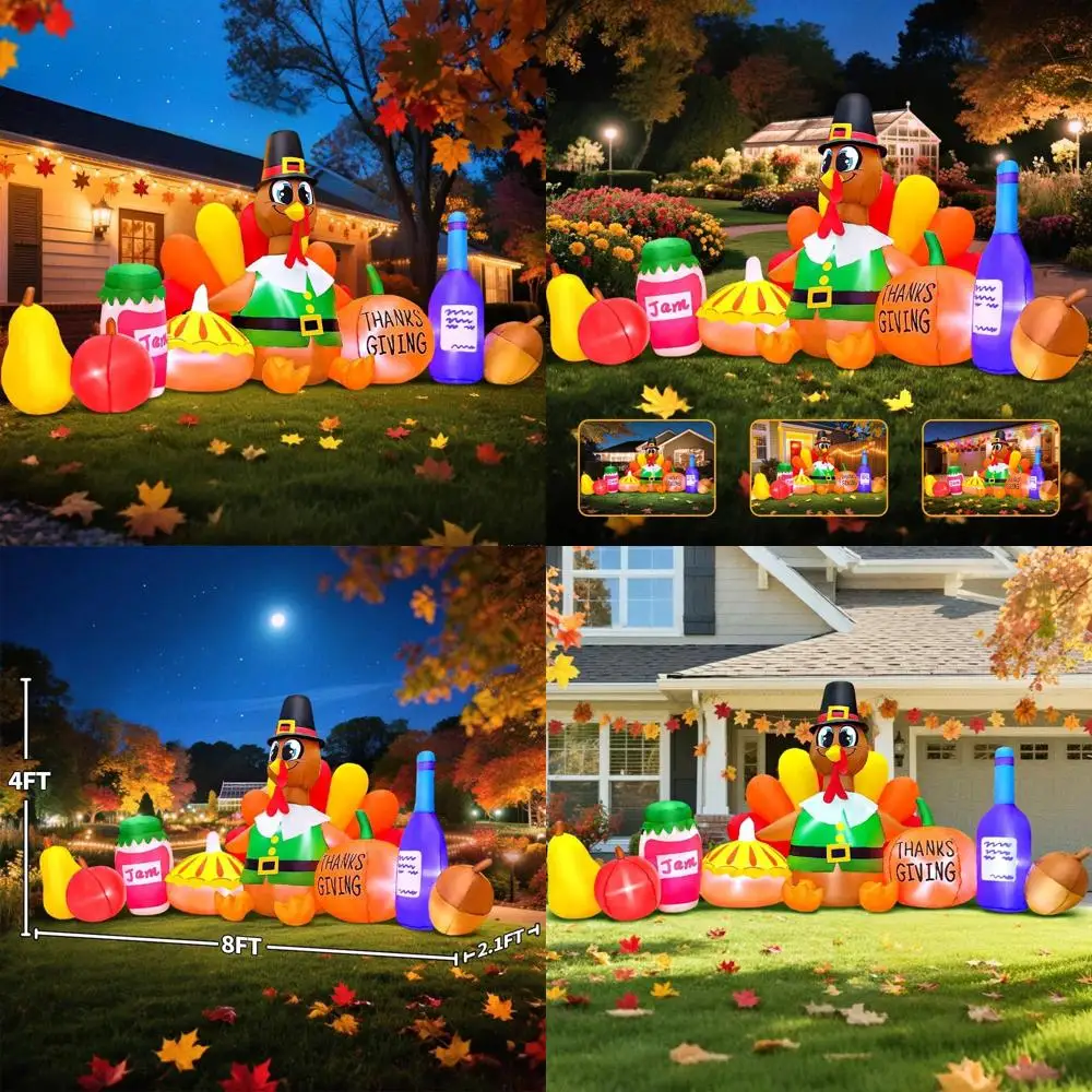 

Подсветка на День Благодарения, Турция и надувная тыква для осенних праздников на свежем воздухе