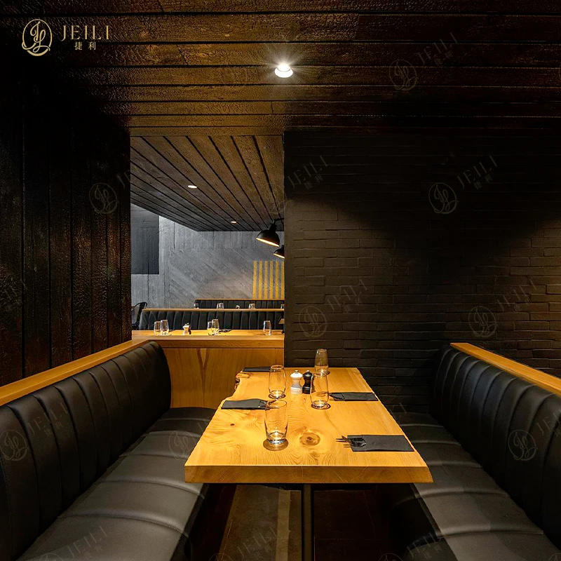 custom.Hotel Cafe Lounge Easy Clean bar Sofa Custom Restaurant Furniture Modern Style Restaurants Booths Seating Set Project
