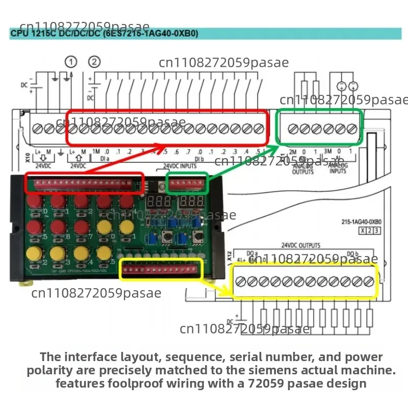 S7-1200 PLC/CPU 1211C 1212C 1214C 1215C Debugging Simulation Board