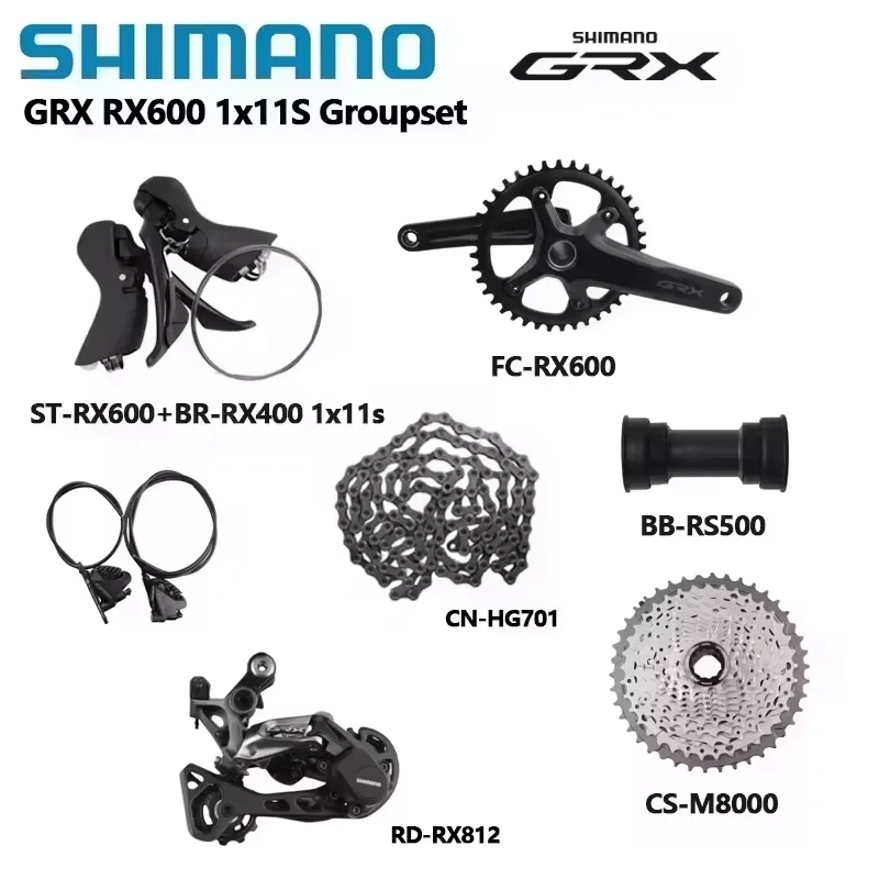 SHIMANO GRX RX600 1x11s Road Bike Groupset 170MM/172.5MM 40T RD