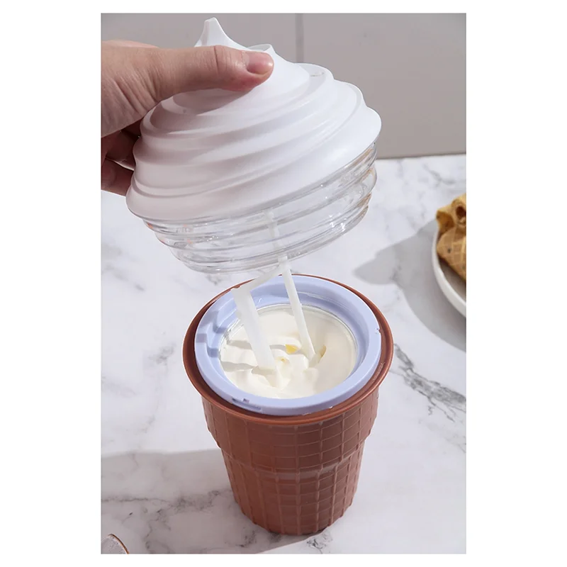 HIM-Mini Electric Ice Cream Machine Ice Cream Maker Fruit Yogurt Machine Home Smoothie Machine