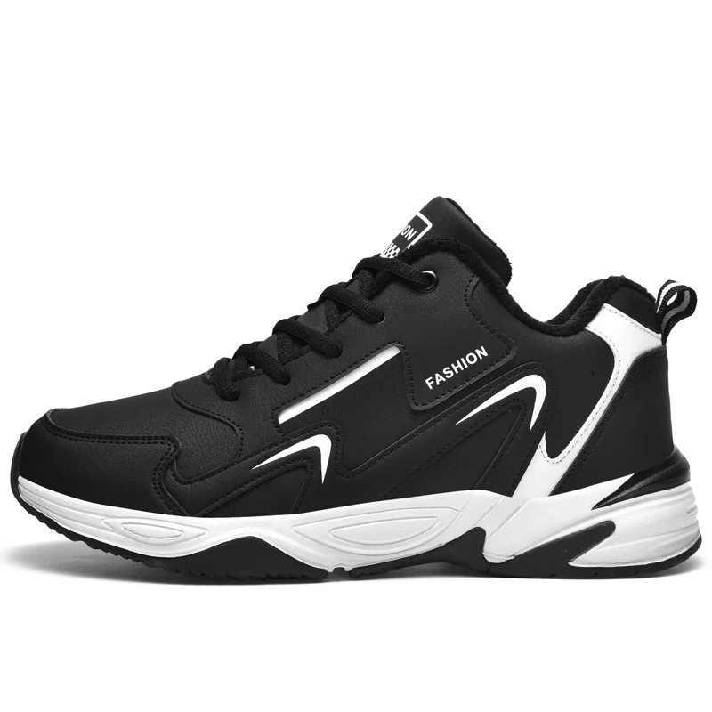 

Winter Men Casual Shoes Fashion Leather Warm Fur Men Sneakers Handmade Breathable Men Moccasins Luxury Footwear Tennis Shoes