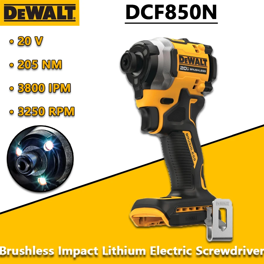 DEWALT DCF850N 20V Brushless Cordless Impact Drill 1/4-Inch Lithium-ion Electric Drill Rechargable Portable Electric Screwdriver