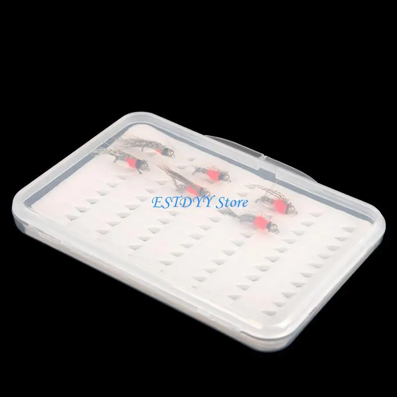 

G6DE Waterproof Fly Fishing Box Clear Slit Foam Fishing Tackle Storage for Case Box Accessories for Baits