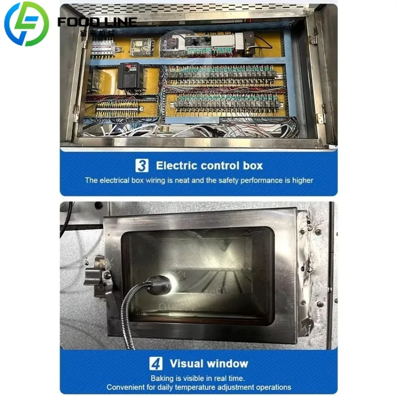 فرن نفق مخبز الخبز والخبز والبسكويت والغاز الصناعي/الكهربائي لفرن نفق خط إنتاج الخبز والبسكويت #5