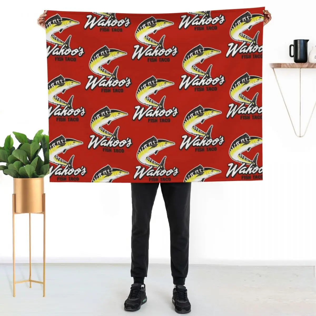 Wahoo's Fish Taco Resto Throw Blanket Multi-Purpose wednesday Cute Luxury Baby Soft Big Blankets