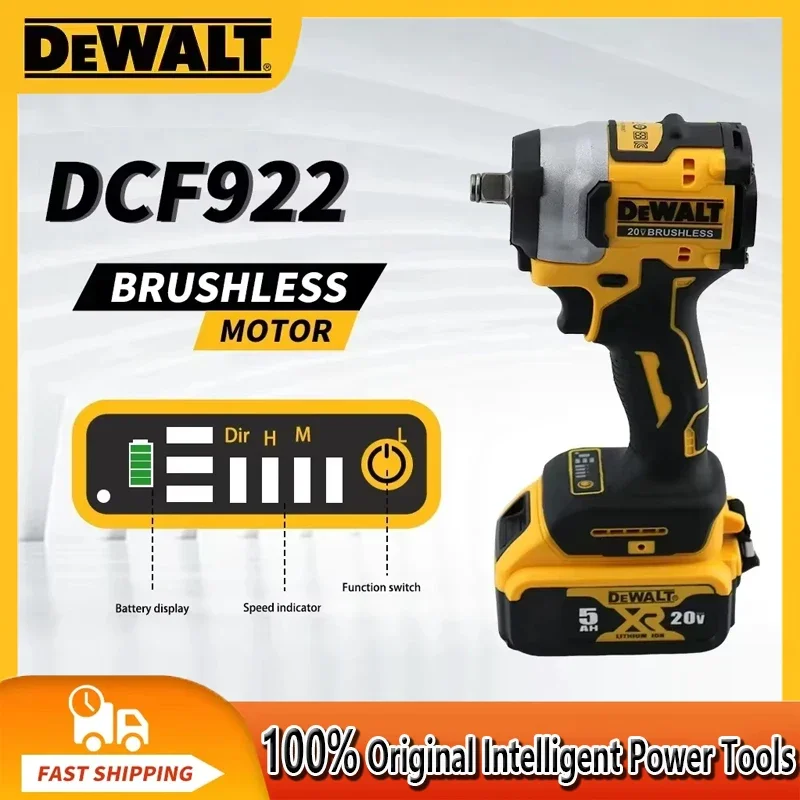 

Dewalt DCF922 Brushless Impact Wrench 610N.m Cordless Driver Large torque Variable Speed Electric Wrench 20V Rechargeable Tools