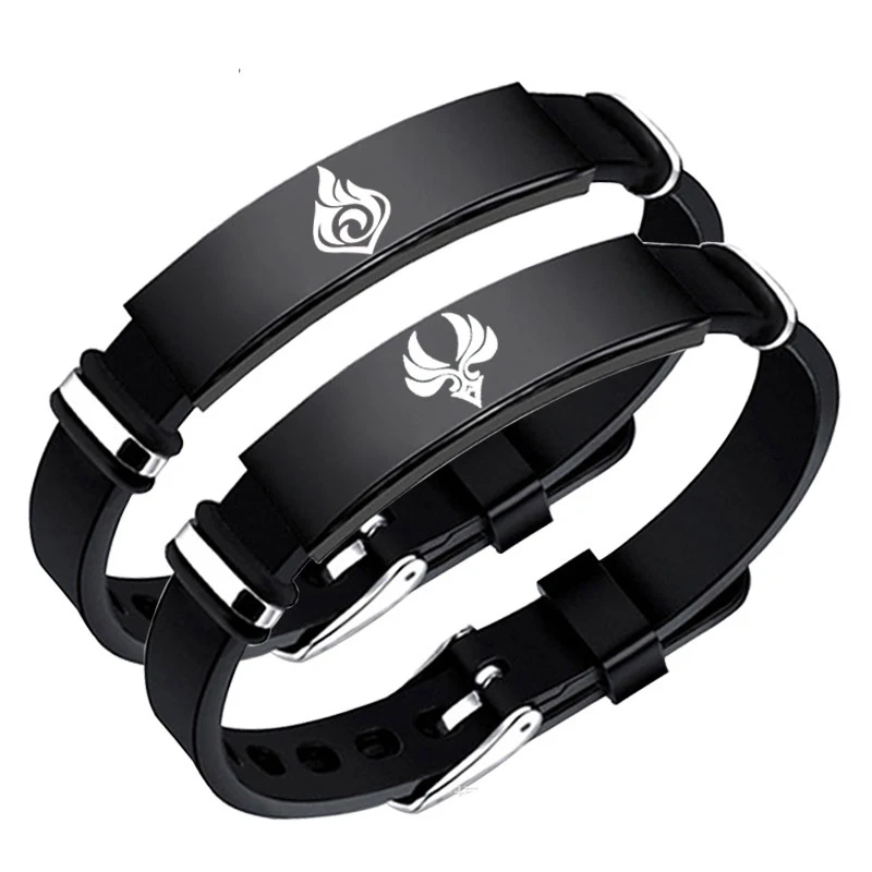 Genshin Impact Vision Stainless Steel Bracelet God Of Eye Pyro Cryo Electro Anemo Geo Hydro Dendro Bracelet Women Men Game Gift